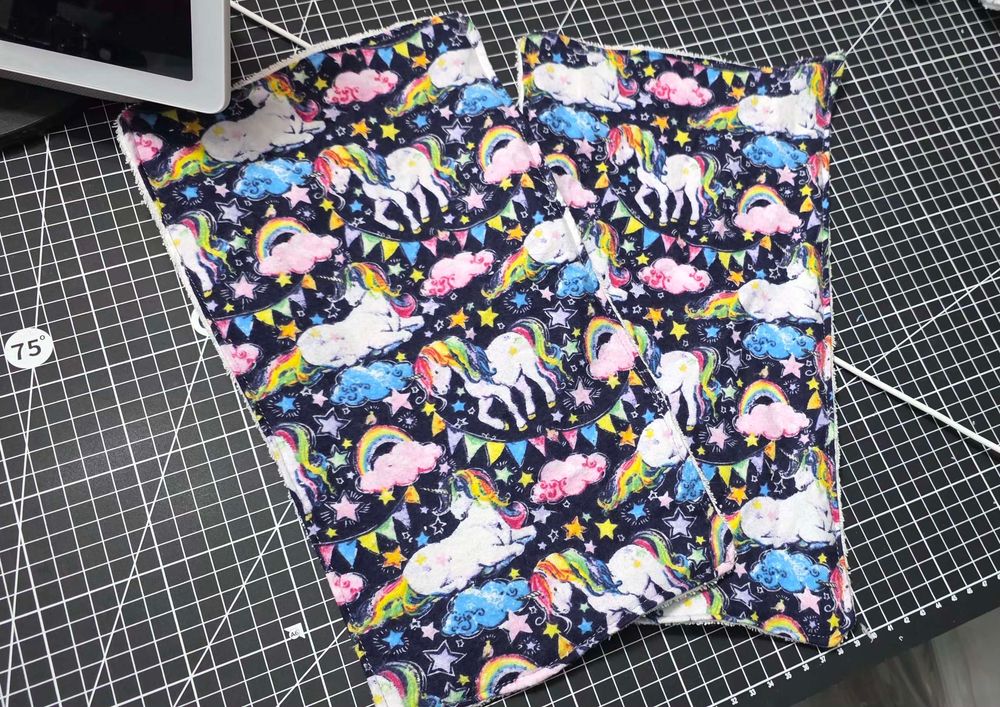 Baby burp cloth midnight unicorn 